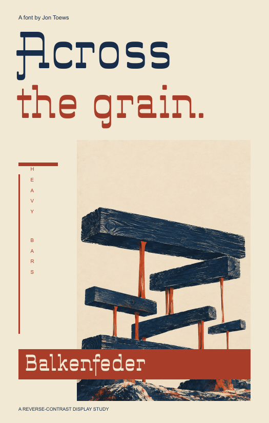 Across the Grain — Balkenfeder zine cover